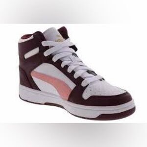 Puma Rebound Hightops in Maroon & Pink